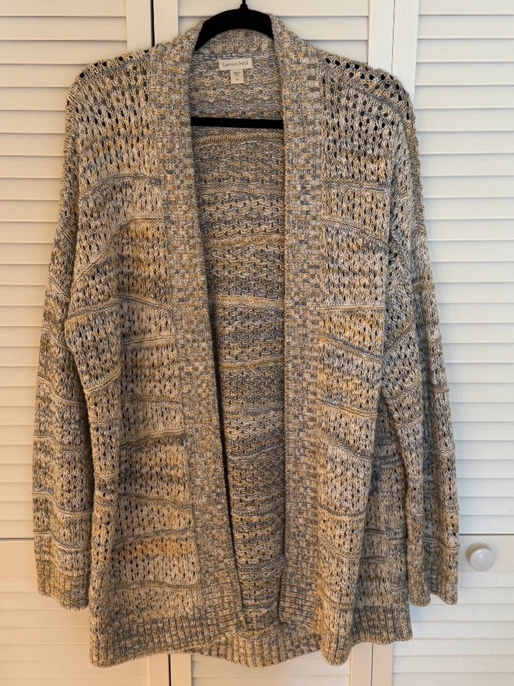 Garnet Hill - Florence Organic-Cotton Open-Front Cardigan (M)